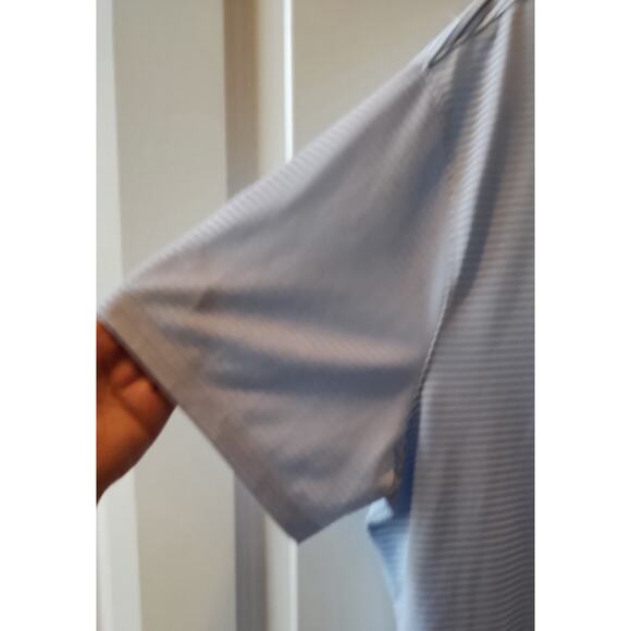 Nike Golf Dri-Fit Blue Striped Short Sleeves Polo T-shirt Size XL - Picture 3 of 11